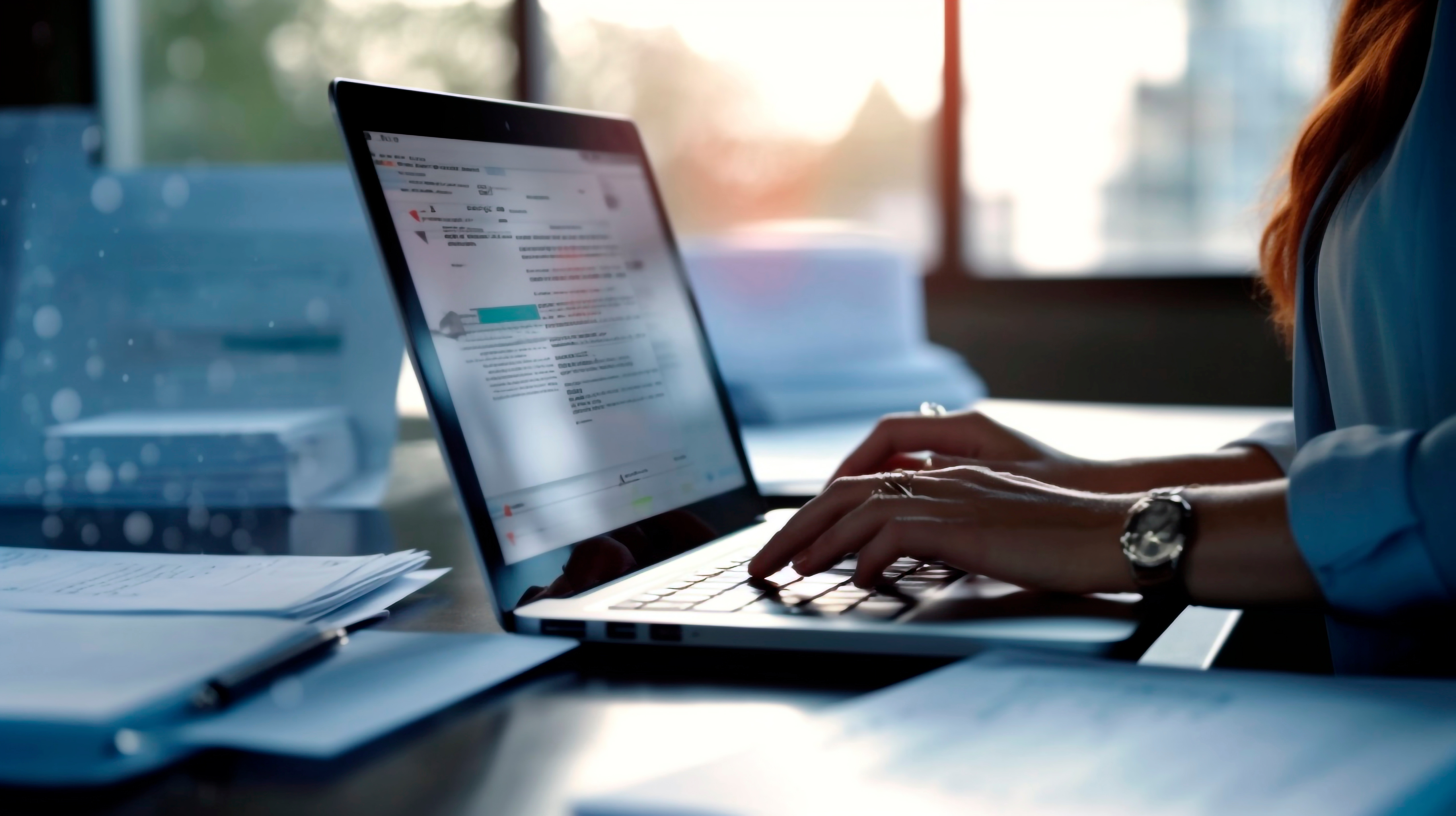 Business people sitting at a conference table shaking hands.